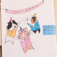 Close Up of Laura Skilbeck Guinea Pig Party Birthday Card