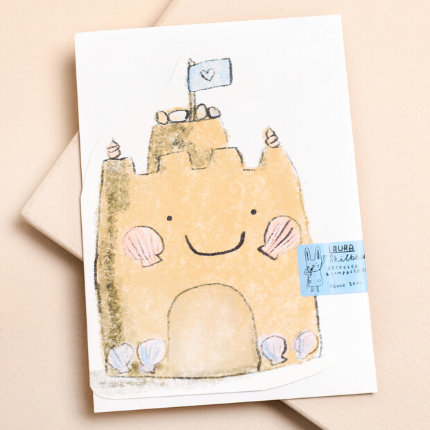 Laura Skilbeck Sandcastle Seaside Card Laura Skilbeck Sandcastle Seaside Card