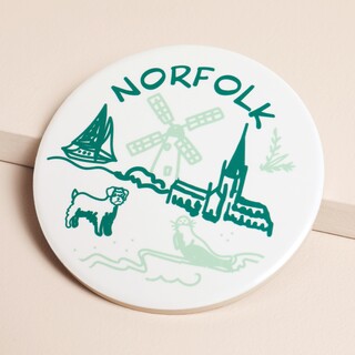 Norfolk Sketch Round Coaster