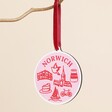 Norwich Wooden Hanging Sketch Decoration