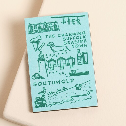 Southwold Sketch Wooden Magnet