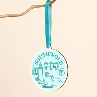 Southwold Wooden Hanging Sketch Decoration