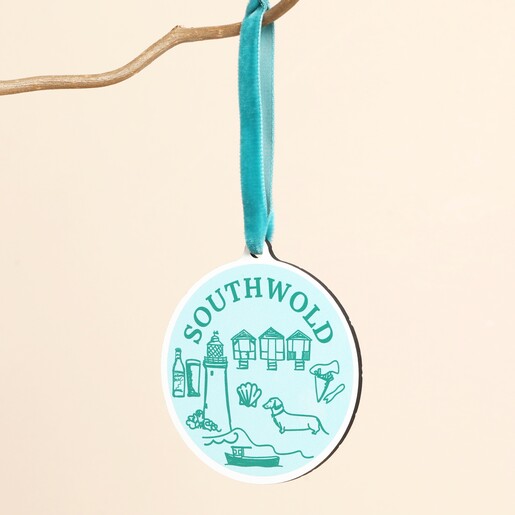 Southwold Wooden Hanging Sketch Decoration