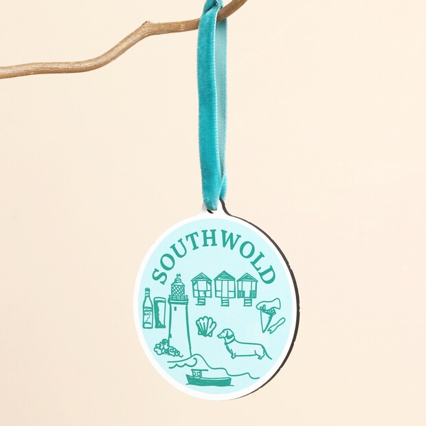 Southwold Wooden Hanging Sketch Decoration Southwold Wooden Hanging Sketch Decoration