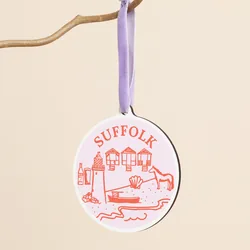 Suffolk Wooden Hanging Sketch Decoration