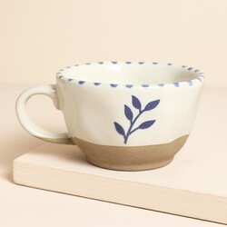 Meanwhile Handpainted Ink Botanic Tea Cup