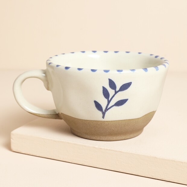 Meanwhile Handpainted Ink Botanic Tea Cup Meanwhile Handpainted Ink Botanic Tea Cup