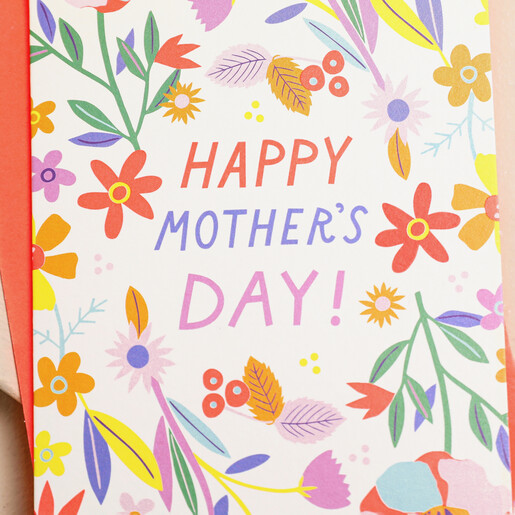 Close Up of Ohh Deer Flowers Mother's Day Card message