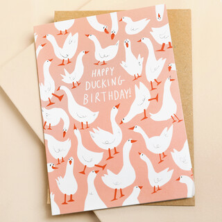 Ohh Deer Happy Ducking Birthday Card