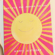 Close Up of Ohh Deer Run Around The Sun Birthday Card