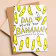 Ohh Deer Top Banana Father's Day Card with a brown envelope on neutral background