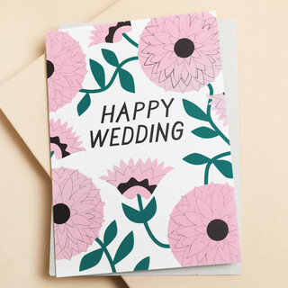 Ohh Deer Wedding Flowers Greeting Card