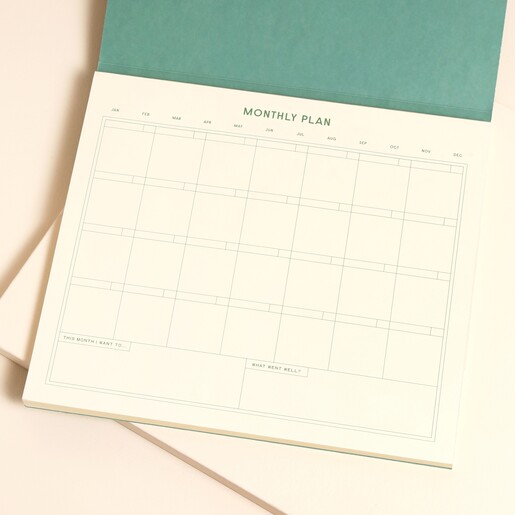 Inside pages of Papier Productivity Monthly List Pad