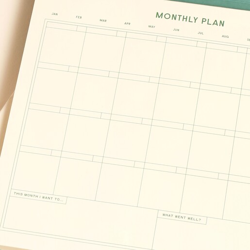 Inside pages of Papier Productivity Monthly List Pad