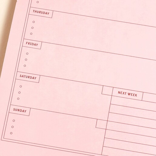 Papier Productivity Weekly List Pad inside pages