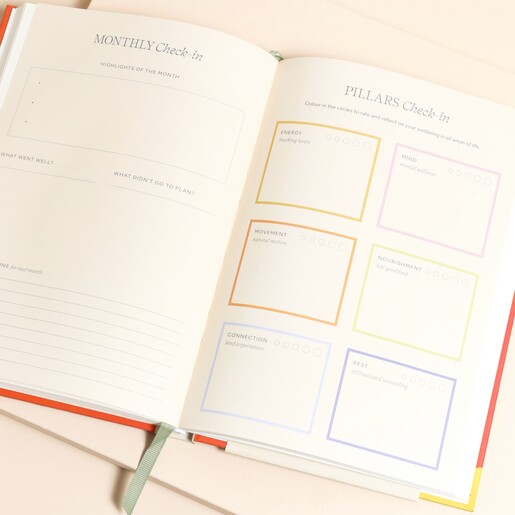 Papier Slow Down Wellness Journal inside book