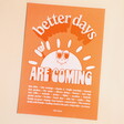 Proper Good Better Days Orange A3 Print