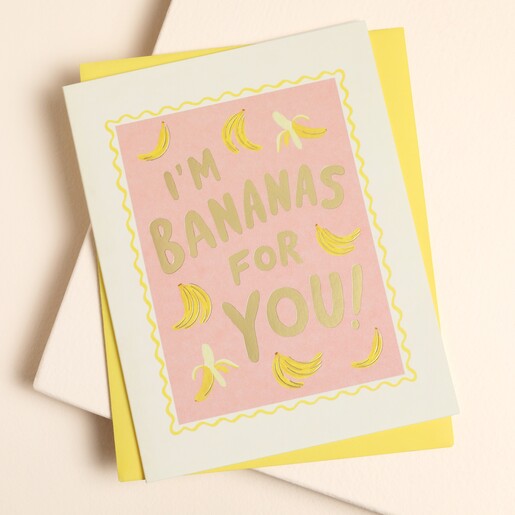 Bananas For You Greetings Card