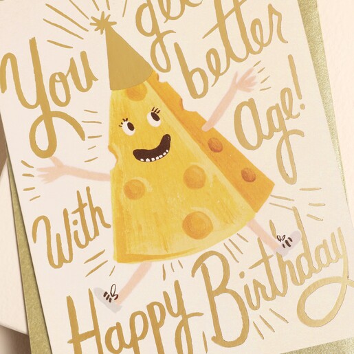 Close Up of Rifle Paper Co. Better With Age Birthday Card