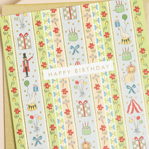 Close Up of Rifle Paper Co. Carnival Birthday Card