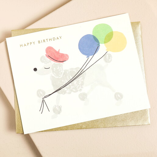 Rifle Paper Co. French Poodle Birthday Card