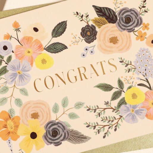 Close Up of Rifle Paper Co. Garden Forest Congratulations Card