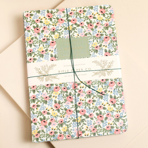 Rifle Paper Co. Set of 3 Stitched Rosa Notebooks