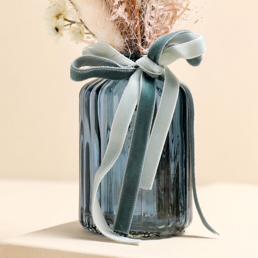 Peach Sorbet Dried Flowers with Vase