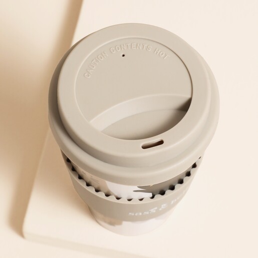 Top View of Sass & Belle Cats Travel Coffee Cup