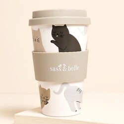 Sass & Belle Cats Travel Coffee Cup