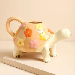 Sass & Belle Floral Tortoise Ceramic Watering Can
