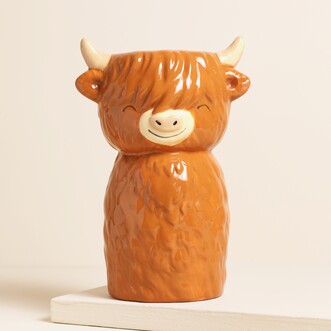 Sass & Belle Highland Cow Large Vase