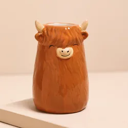 Sass & Belle Highland Cow Small Vase