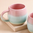 Sass & Belle Set of 2 Pink & Green Pastel Ombre Espresso Mugs