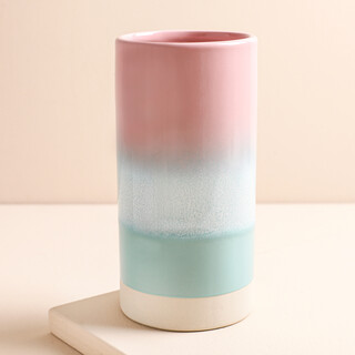 Sass & Belle Pink & Green Pastel Ombre Vase