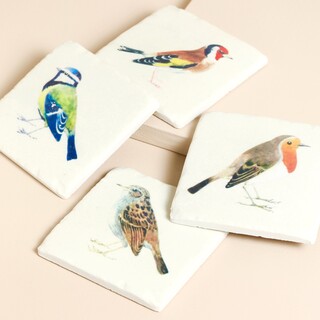 Sass & Belle Set of 4 Vintage Birds Coasters