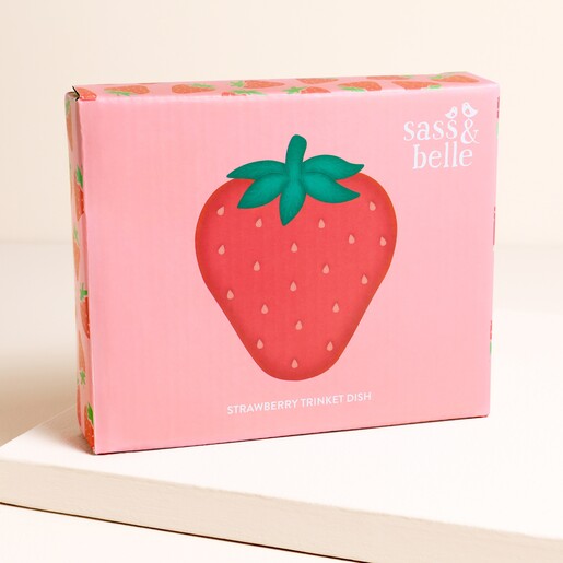 Box containing Sass & Belle Strawberry Trinket Dish