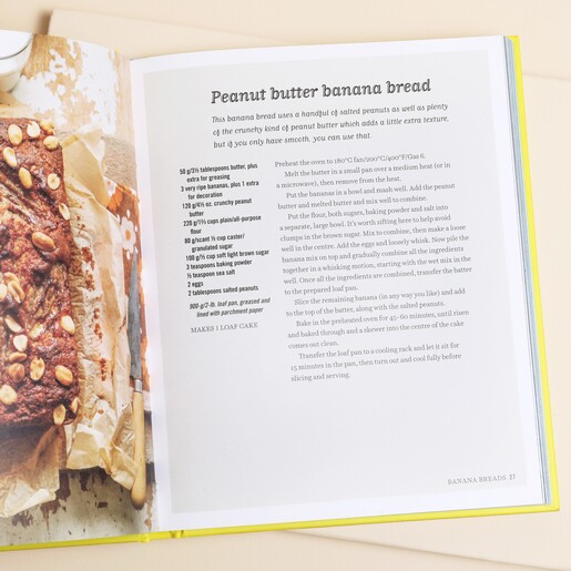 Opened Page of Banana Breads, Loaf Cakes & Other Quick Bakes Cookbook