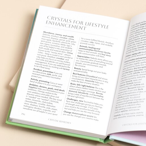 Opened Page of The Pocket Crystal Healer Book