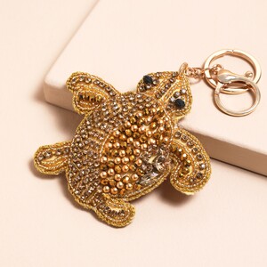 Beaded Turtle Keyring and Bag Charm