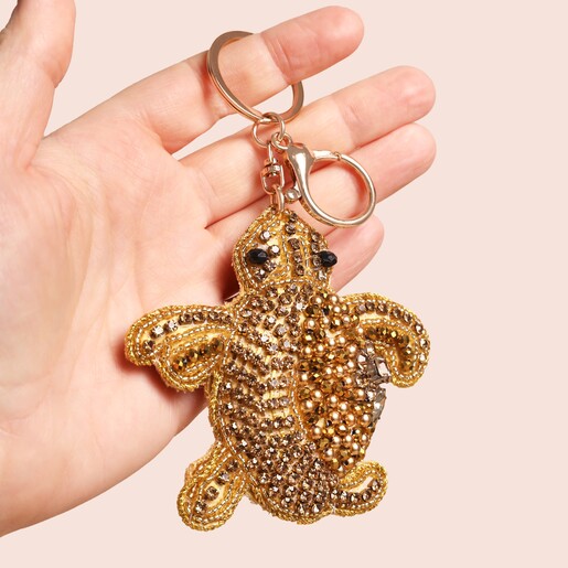 Beaded Turtle Keyring and Bag Charm