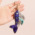 Beaded Whale Keyring and Bag Charm