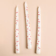 Set of 3 Heart Cherry Taper Candles