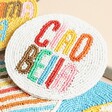 Close Up of the Set of 4 Ciao Bella Beaded Coaster 