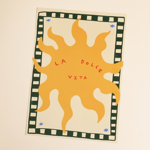 SimplyExtraJordanary La Dolce Vita Eclectic Sun Unframed A4 Print