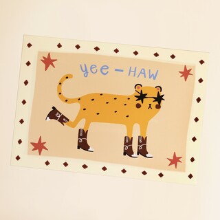 SimplyExtraJordanary Yee-Haw Cowboy Cheetah A3 Print