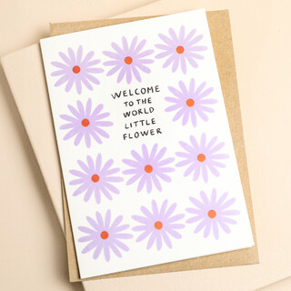 Sakina Saidi New Baby Flower Greetings Card