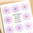 Close Up of Sakina Saidi New Baby Flower Greetings Card