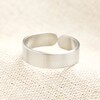 Men's Stainless Steel Adjustable Brushed Ring