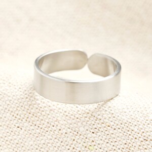 Men's Stainless Steel Adjustable Brushed Ring